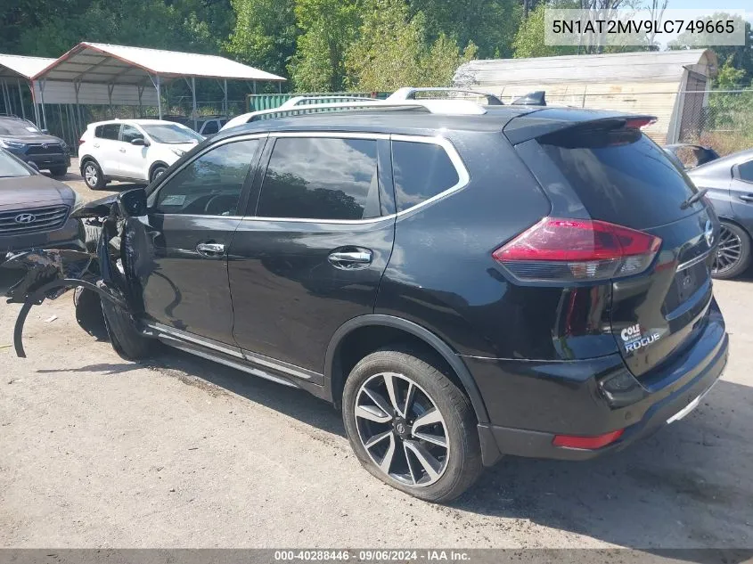 2020 Nissan Rogue Sl Intelligent Awd VIN: 5N1AT2MV9LC749665 Lot: 40288446