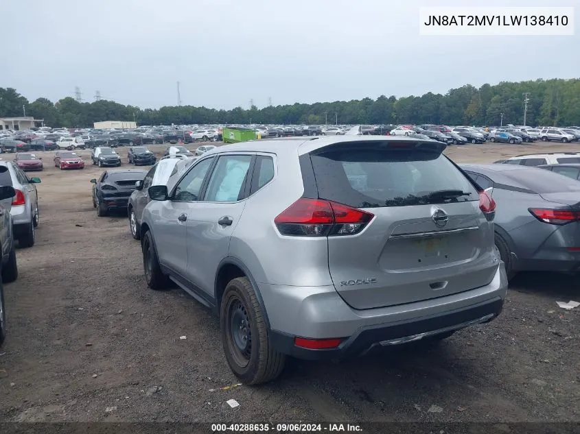 2020 Nissan Rogue S Intelligent Awd VIN: JN8AT2MV1LW138410 Lot: 40288635