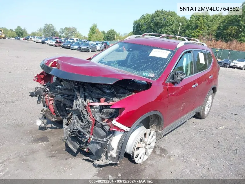 2020 Nissan Rogue S/Sl/Sv VIN: 5N1AT2MV4LC764882 Lot: 40292204