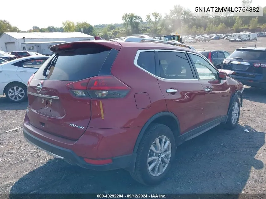 2020 Nissan Rogue S/Sl/Sv VIN: 5N1AT2MV4LC764882 Lot: 40292204