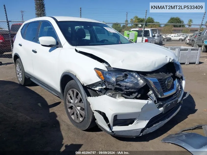 2020 Nissan Rogue S Fwd VIN: KNMAT2MT2LP533409 Lot: 40294757