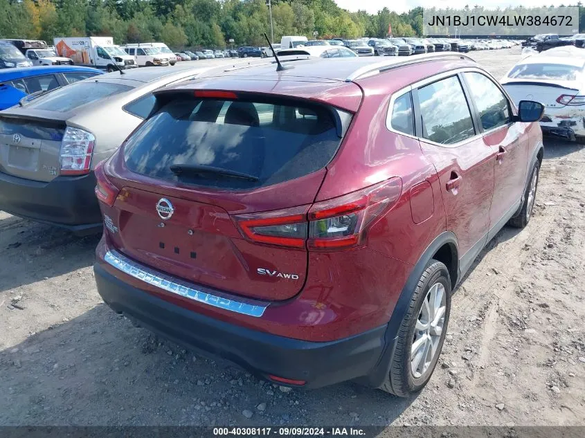 2020 Nissan Rogue Sport Sv Awd Xtronic Cvt VIN: JN1BJ1CW4LW384672 Lot: 40308117