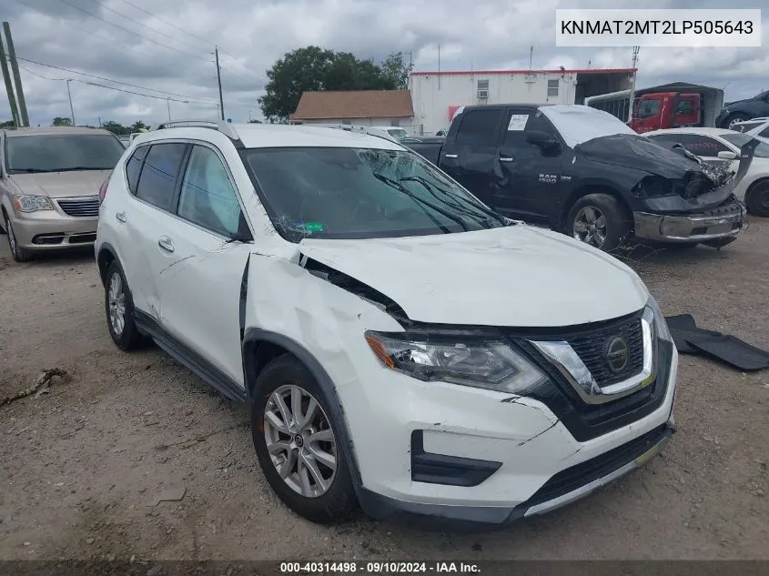 2020 Nissan Rogue Sv Fwd VIN: KNMAT2MT2LP505643 Lot: 40314498