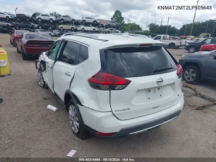 KNMAT2MT2LP505643 2020 Nissan Rogue Sv Fwd