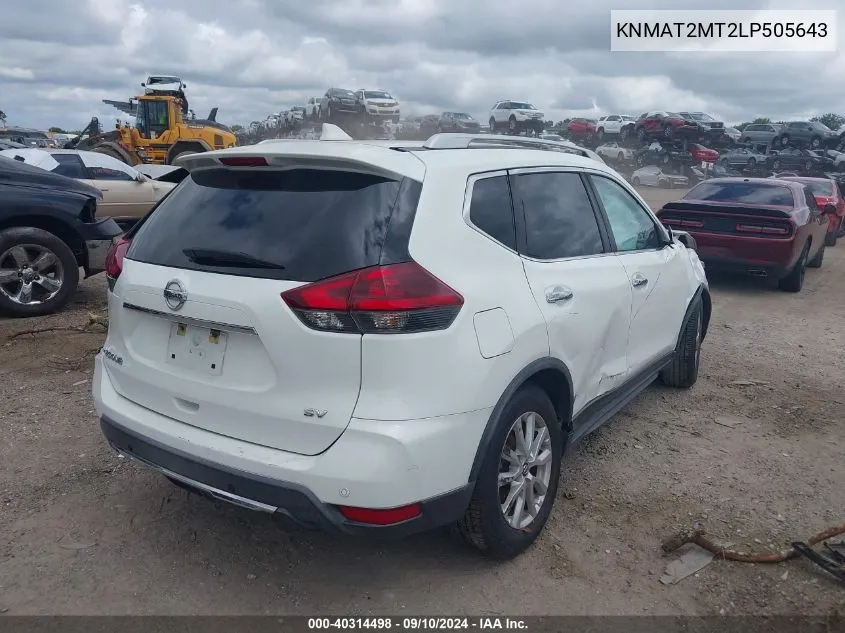 KNMAT2MT2LP505643 2020 Nissan Rogue Sv Fwd