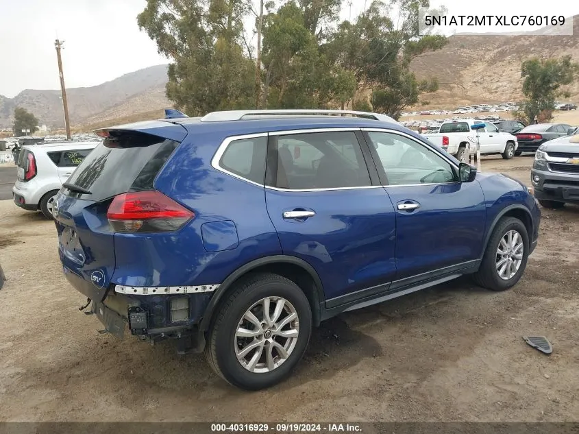 2020 Nissan Rogue Sv Fwd VIN: 5N1AT2MTXLC760169 Lot: 40316929