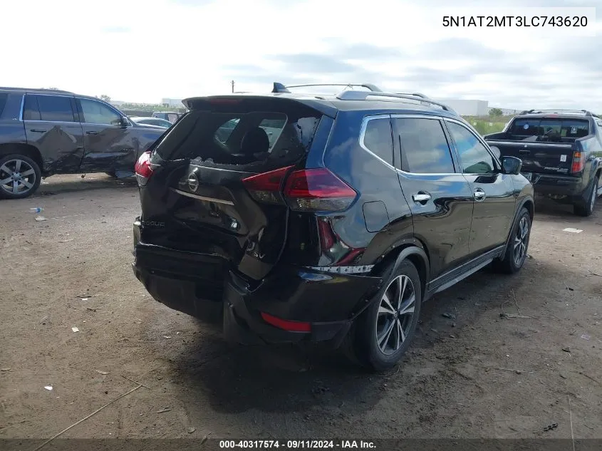 2020 Nissan Rogue S/Sl/Sv VIN: 5N1AT2MT3LC743620 Lot: 40317574