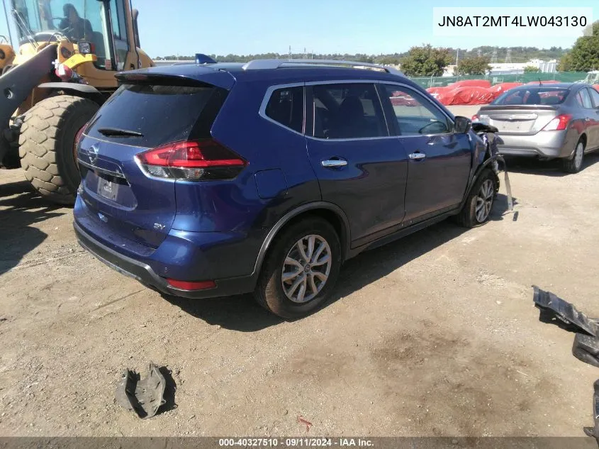 JN8AT2MT4LW043130 2020 Nissan Rogue Sv Fwd