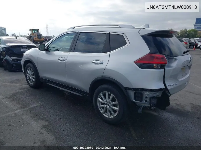 JN8AT2MT4LW008913 2020 Nissan Rogue Sv Fwd