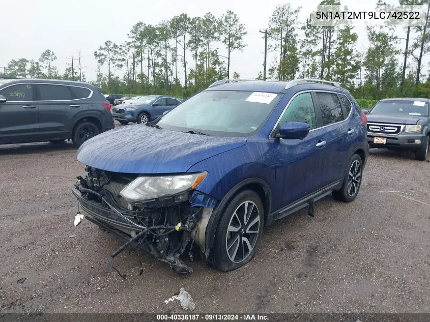 2020 Nissan Rogue S/Sl/Sv VIN: 5N1AT2MT9LC742522 Lot: 40336187