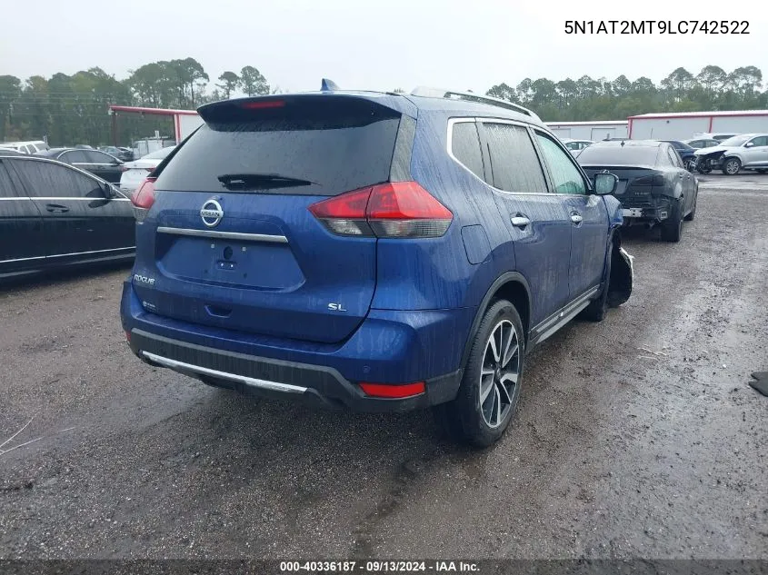 2020 Nissan Rogue S/Sl/Sv VIN: 5N1AT2MT9LC742522 Lot: 40336187