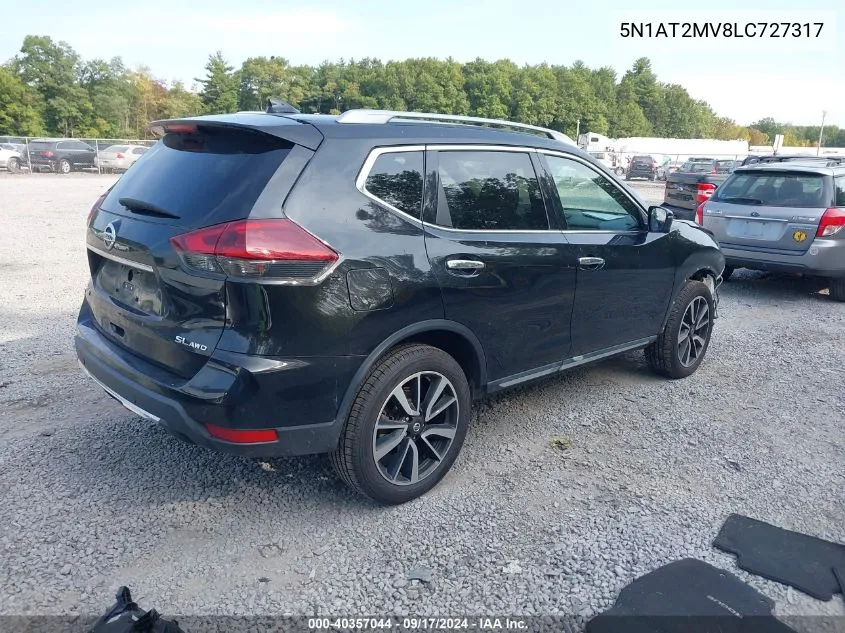 2020 Nissan Rogue Sl Intelligent Awd VIN: 5N1AT2MV8LC727317 Lot: 40357044