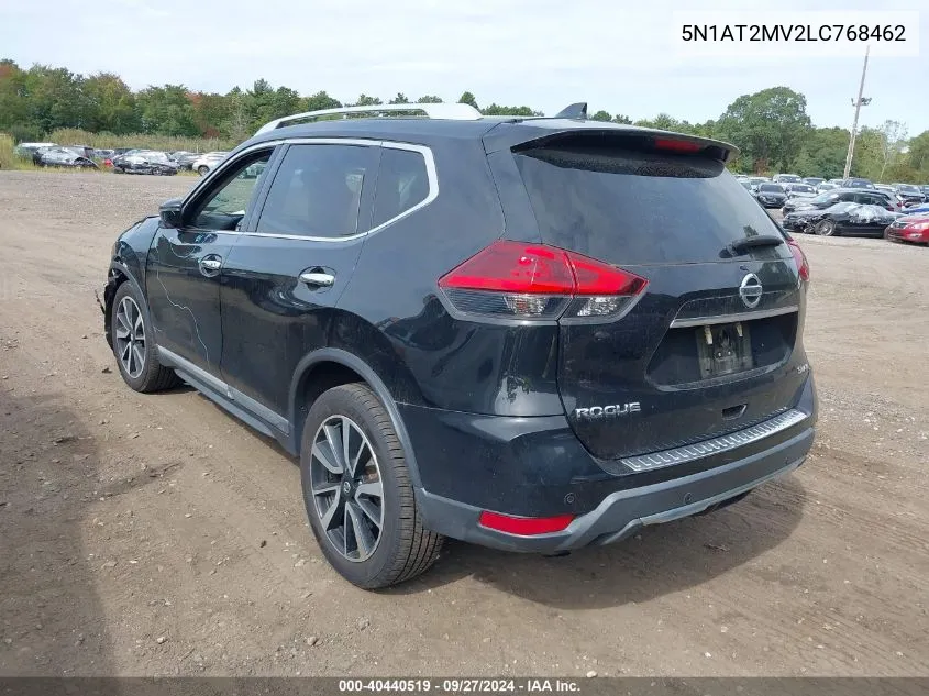 2020 Nissan Rogue Sl Intelligent Awd VIN: 5N1AT2MV2LC768462 Lot: 40440519