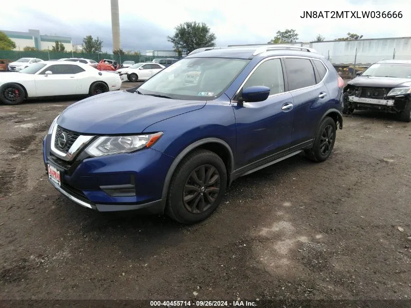 2020 Nissan Rogue S Fwd VIN: JN8AT2MTXLW036666 Lot: 40455714