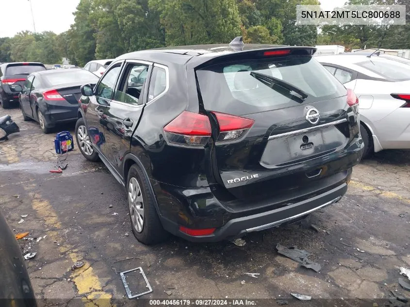 2020 Nissan Rogue S Fwd VIN: 5N1AT2MT5LC800688 Lot: 40456179