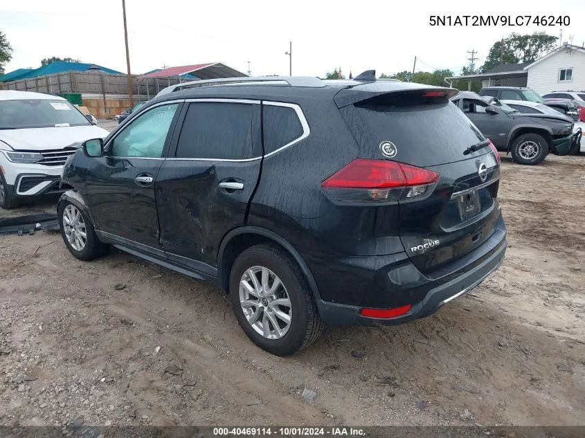 2020 Nissan Rogue S/Sl/Sv VIN: 5N1AT2MV9LC746240 Lot: 40469114