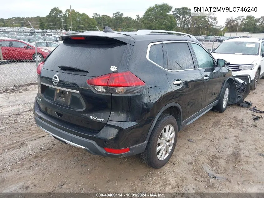 2020 Nissan Rogue S/Sl/Sv VIN: 5N1AT2MV9LC746240 Lot: 40469114