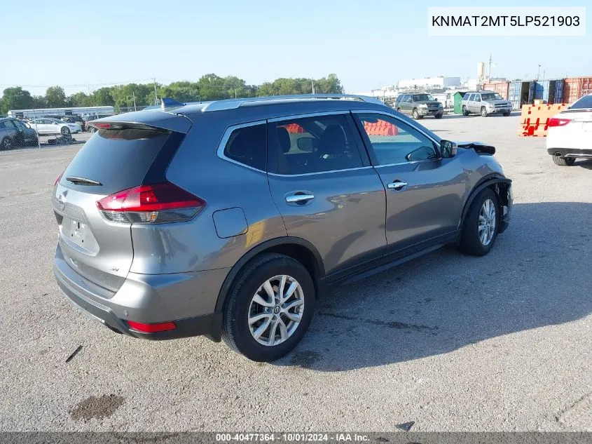 2020 Nissan Rogue S/Sv VIN: KNMAT2MT5LP521903 Lot: 40477364