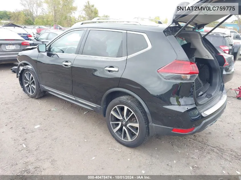 2020 Nissan Rogue S/Sl/Sv VIN: 5N1AT2MV0LC759775 Lot: 40478474