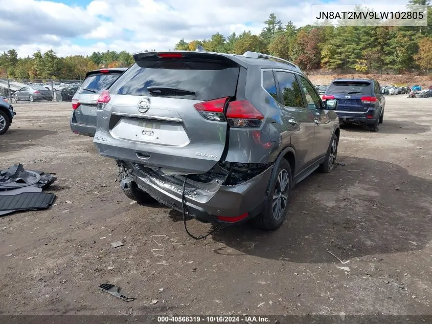 2020 Nissan Rogue Sv Intelligent Awd VIN: JN8AT2MV9LW102805 Lot: 40568319