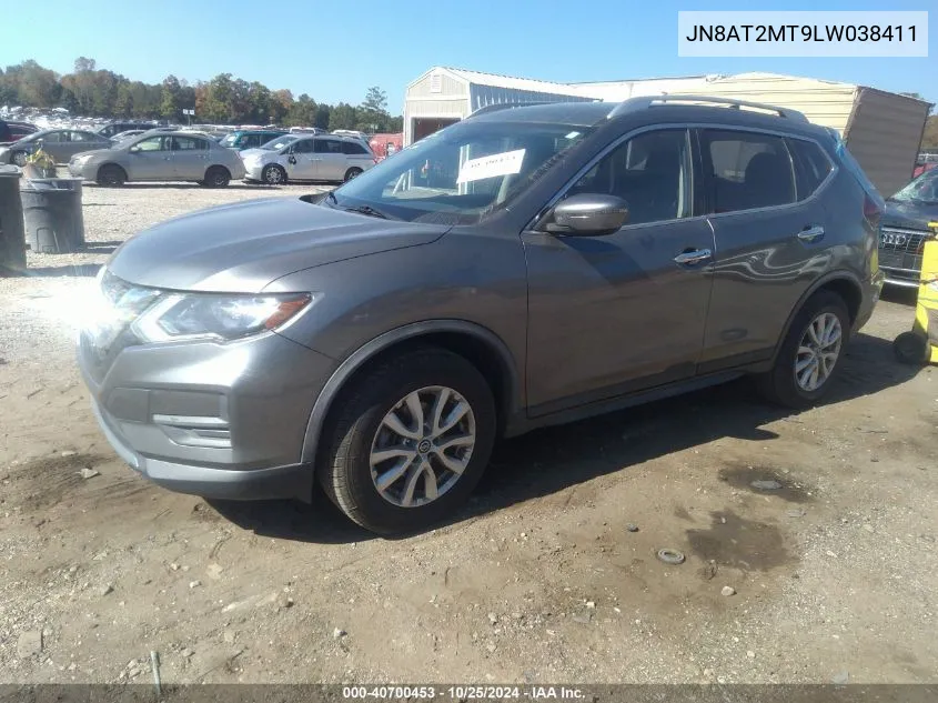 JN8AT2MT9LW038411 2020 Nissan Rogue Sv Fwd