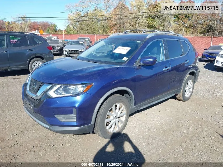 2020 Nissan Rogue Sv Intelligent Awd VIN: JN8AT2MV7LW115715 Lot: 40702176