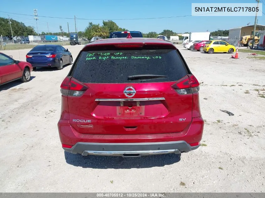 2020 Nissan Rogue Sv Fwd VIN: 5N1AT2MT6LC717805 Lot: 40705512