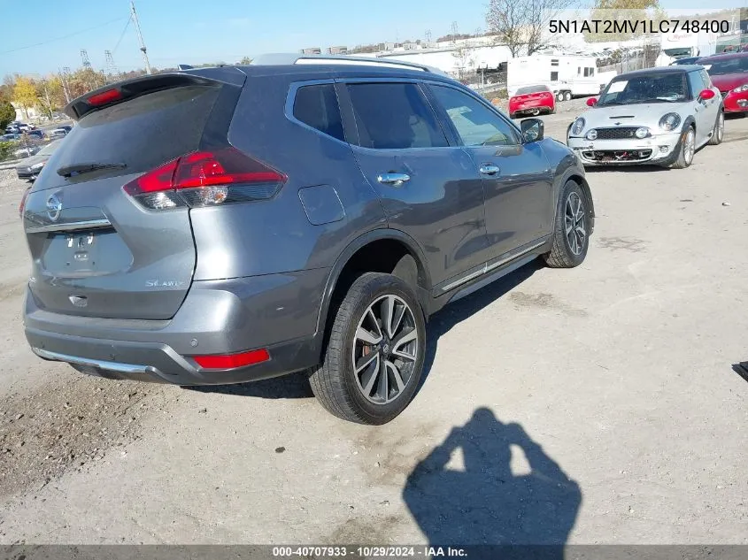 2020 Nissan Rogue Sl Intelligent Awd VIN: 5N1AT2MV1LC748400 Lot: 40707933