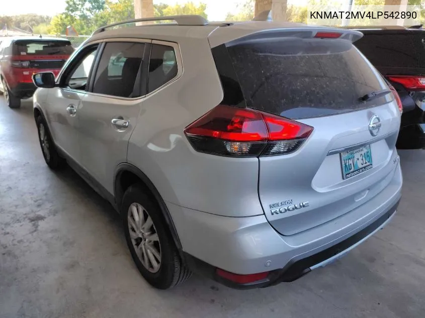 2020 Nissan Rogue S/Sv VIN: KNMAT2MV4LP542890 Lot: 40713922