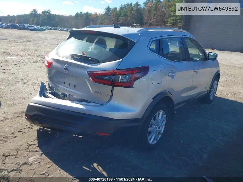 2020 Nissan Rogue Sport Sv Awd Xtronic Cvt VIN: JN1BJ1CW7LW649892 Lot: 40726199