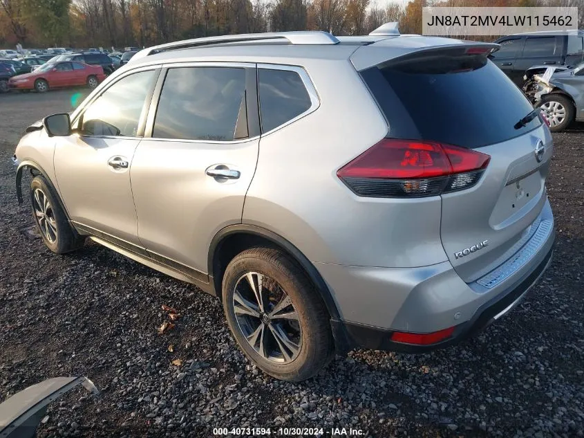 2020 Nissan Rogue Sv Intelligent Awd VIN: JN8AT2MV4LW115462 Lot: 40731594