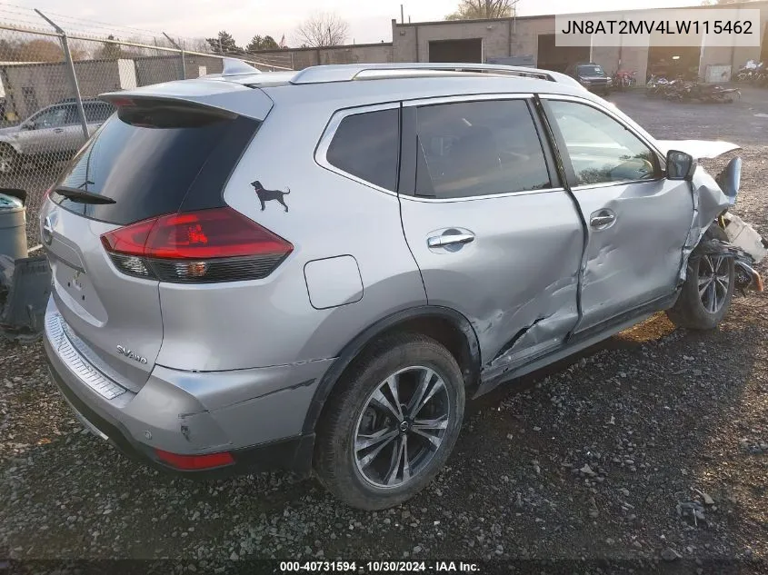 2020 Nissan Rogue Sv Intelligent Awd VIN: JN8AT2MV4LW115462 Lot: 40731594