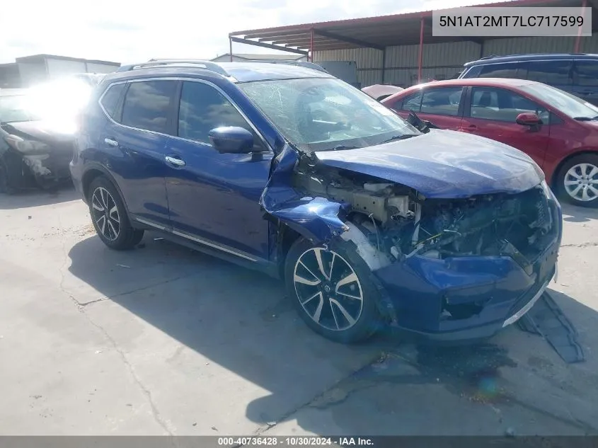 2020 Nissan Rogue Sl Fwd VIN: 5N1AT2MT7LC717599 Lot: 40736428