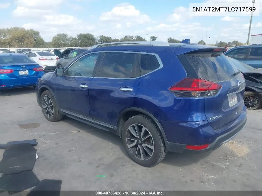 2020 Nissan Rogue Sl Fwd VIN: 5N1AT2MT7LC717599 Lot: 40736428