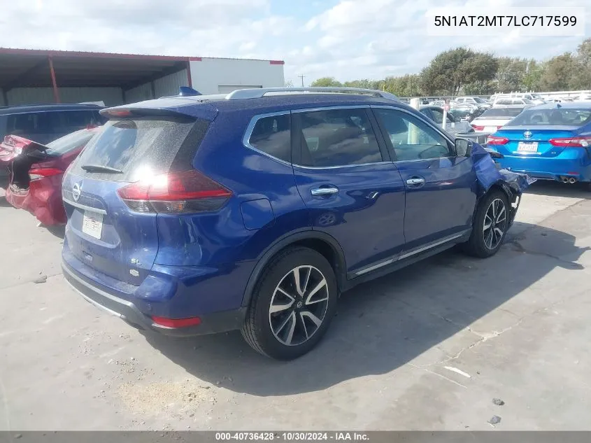 2020 Nissan Rogue Sl Fwd VIN: 5N1AT2MT7LC717599 Lot: 40736428