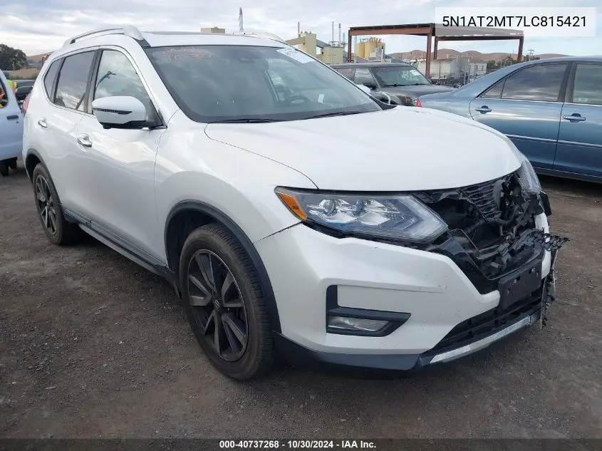 2020 Nissan Rogue Sl Fwd VIN: 5N1AT2MT7LC815421 Lot: 40737268