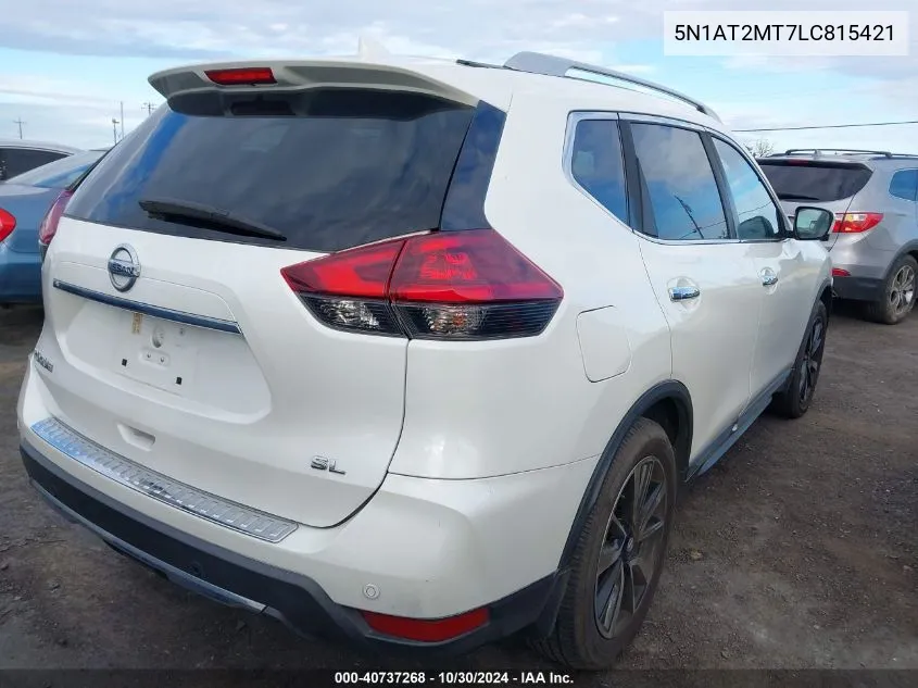 2020 Nissan Rogue Sl Fwd VIN: 5N1AT2MT7LC815421 Lot: 40737268