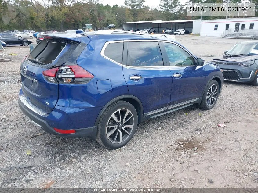 2020 Nissan Rogue Sl Fwd VIN: 5N1AT2MT6LC735964 Lot: 40745015