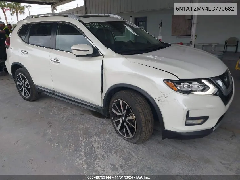 2020 Nissan Rogue Sl Intelligent Awd VIN: 5N1AT2MV4LC770682 Lot: 40759144