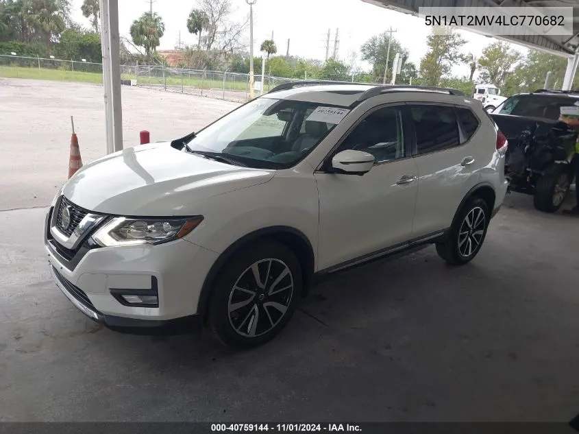 2020 Nissan Rogue Sl Intelligent Awd VIN: 5N1AT2MV4LC770682 Lot: 40759144