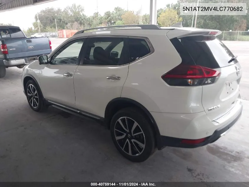 2020 Nissan Rogue Sl Intelligent Awd VIN: 5N1AT2MV4LC770682 Lot: 40759144