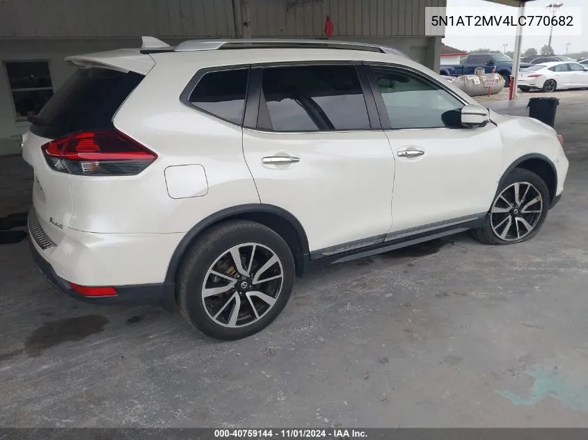 2020 Nissan Rogue Sl Intelligent Awd VIN: 5N1AT2MV4LC770682 Lot: 40759144