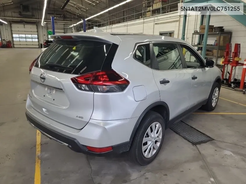 2020 Nissan Rogue S/Sl/Sv VIN: 5N1AT2MV0LC751255 Lot: 40775762