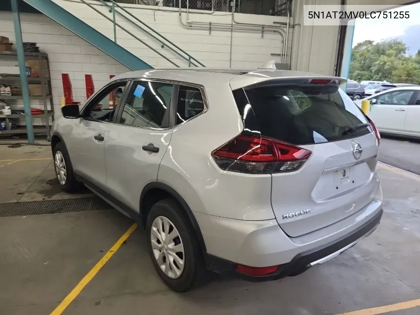 2020 Nissan Rogue S/Sl/Sv VIN: 5N1AT2MV0LC751255 Lot: 40775762