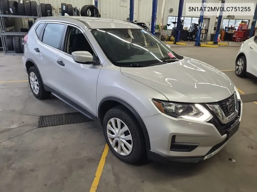 2020 Nissan Rogue S/Sl/Sv VIN: 5N1AT2MV0LC751255 Lot: 40775762