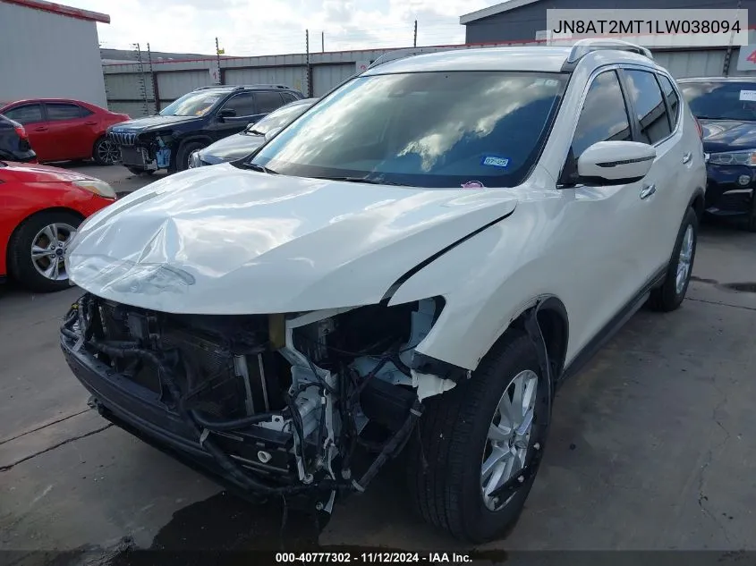 2020 Nissan Rogue Sv Fwd VIN: JN8AT2MT1LW038094 Lot: 40777302