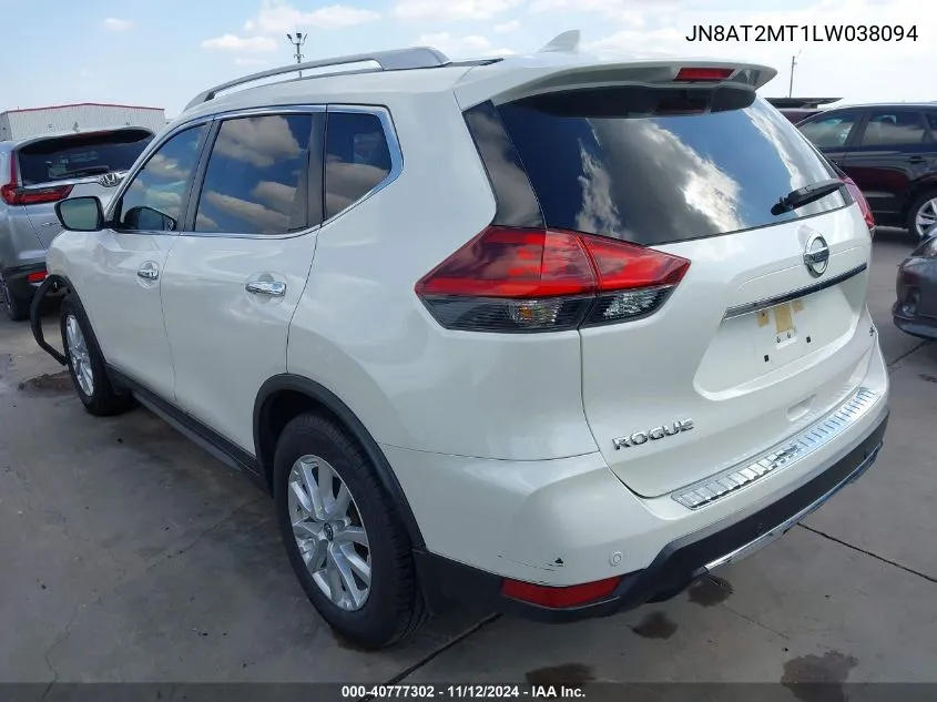 2020 Nissan Rogue Sv Fwd VIN: JN8AT2MT1LW038094 Lot: 40777302