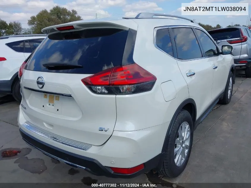 2020 Nissan Rogue Sv Fwd VIN: JN8AT2MT1LW038094 Lot: 40777302