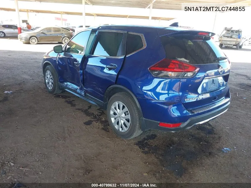 2020 Nissan Rogue S Fwd VIN: 5N1AT2MT2LC744855 Lot: 40799632