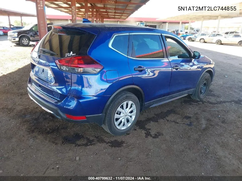 2020 Nissan Rogue S Fwd VIN: 5N1AT2MT2LC744855 Lot: 40799632